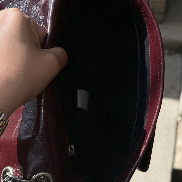 Ysl saint laurent Niki medium Crinkled leather Burgundy NO TRADE FIRM - Picture 12 of 17